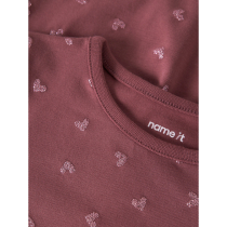 NAME IT Kjole Glitter Vivian Wild Ginger Pink Hearts